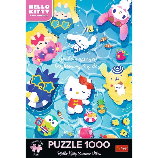 Imagine PUZZLE TREFL 1000 PREMIUM PLUS HELLO KITTY RELAXARE DE VARA