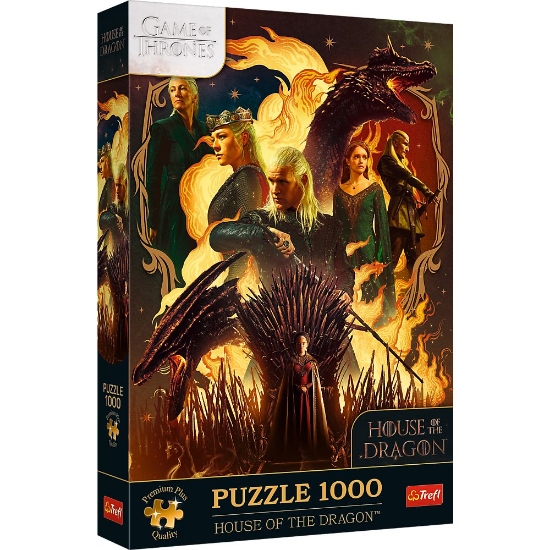Imagine PUZZLE TREFL 1000 PREMIUM PLUS GAME OF THRONES CASA DRAGONULUI