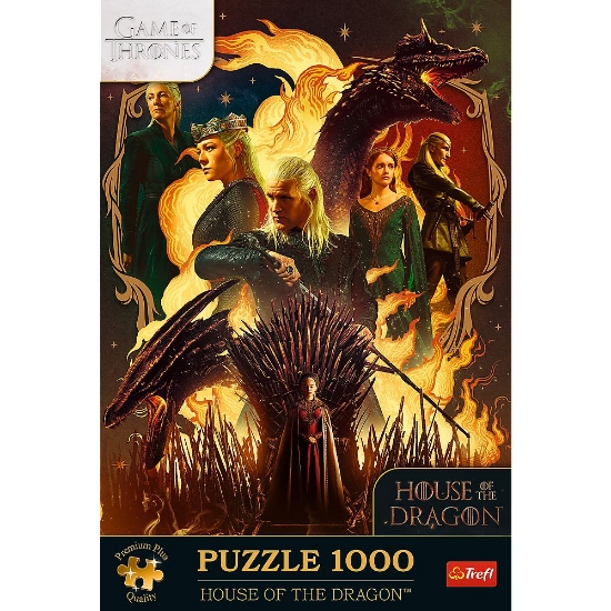 Imagine PUZZLE TREFL 1000 PREMIUM PLUS GAME OF THRONES CASA DRAGONULUI