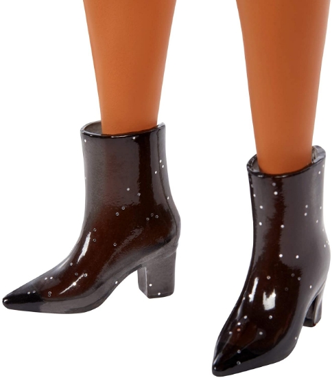 Imagine PAPUSA BARBIE FASHIONISTA CU ROCHIE TIP BLAZER ROZ IN CAROURI