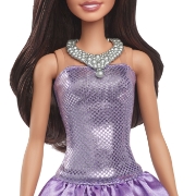 Imagine BARBIE FASHIONISTAS PAPUSA BARBIE BRUNETA CU ROCHIE MOV CU PAIETE