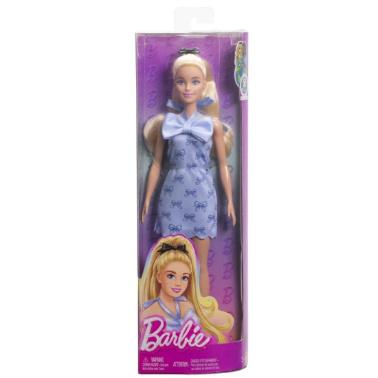Imagine BARBIE FASHIONISTAS PAPUSA BARBIE BLONDA CU ROCHIE ALBASTRA CU FUNDITE