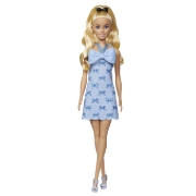Imagine BARBIE FASHIONISTAS PAPUSA BARBIE BLONDA CU ROCHIE ALBASTRA CU FUNDITE