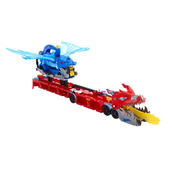 Imagine Hot Wheels City Transportator Suprem cu 2 dragoni