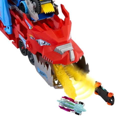 Imagine Hot Wheels City Transportator Suprem cu 2 dragoni