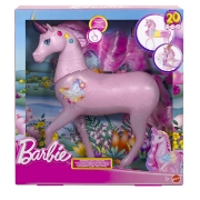 Imagine BARBIE UNICORN ROZ CU LUMINI STRALUCITOARE SI SUNETE