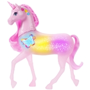 Imagine BARBIE UNICORN ROZ CU LUMINI STRALUCITOARE SI SUNETE