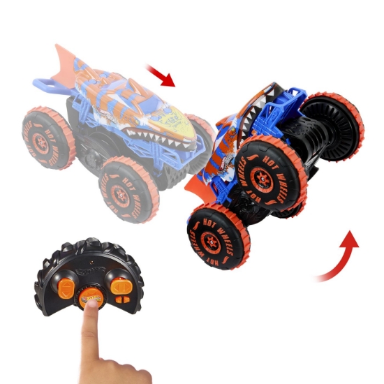 Imagine Hot Wheels Monster Truck Sharks vs Dinos mașina cu telecomandă Tiger Shark Climber