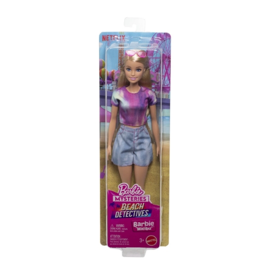 Imagine BARBIE MYSTERIES DETECTIVI PE PLAJA PAPUSA BARBIE MALIBU