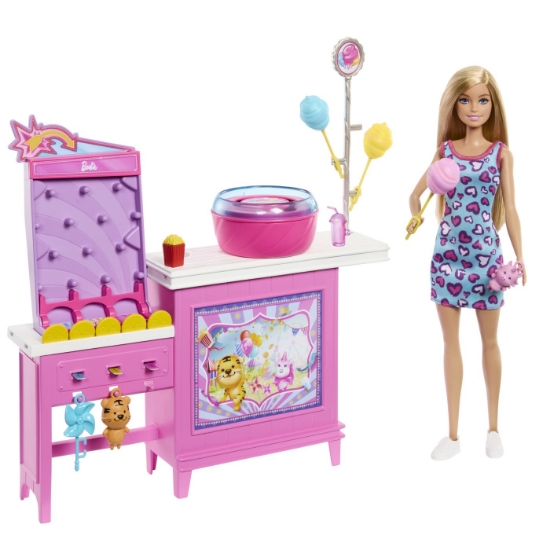 Imagine BARBIE MYSTERIES DETECTIVI PE PLAJA SET CABINA DE JOCURI SI PAPUSA BARBIE MALIBU CU ACCESORII