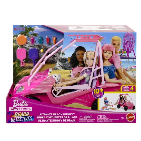 Imagine BARBIE MYSTERIES DETECTIVI PE PLAJA MASINUTA BUGGY SI ACCESORII