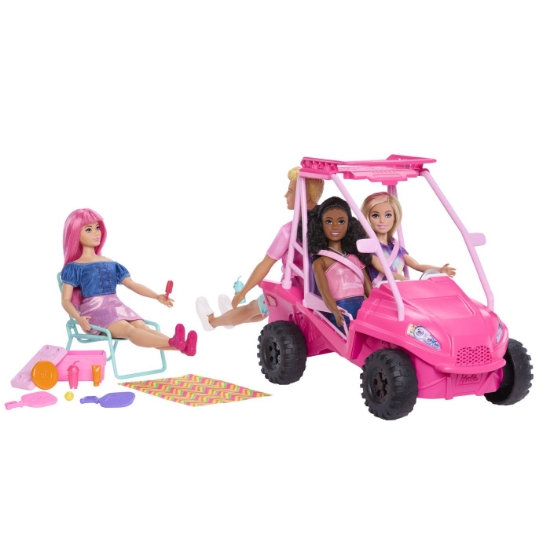 Imagine BARBIE MYSTERIES DETECTIVI PE PLAJA MASINUTA BUGGY SI ACCESORII