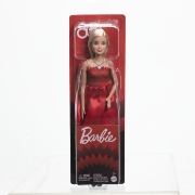 Imagine BARBIE PAPUSA BARBIE COLECTIE ANIVERSARA 80 DE ANI BLONDA CU ROCHIE ROSIE RUBIN