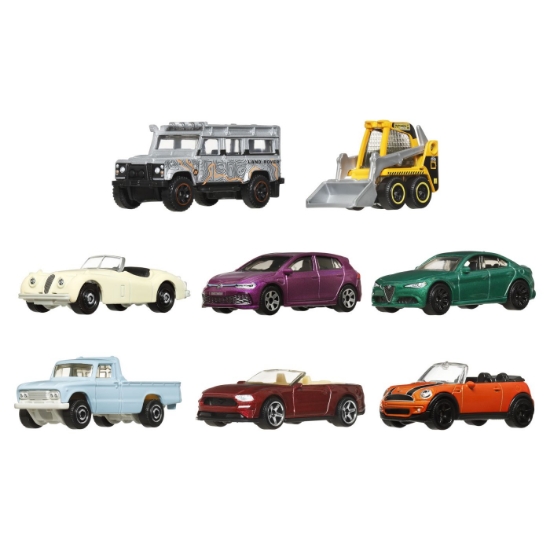 Imagine Matchbox set 8 mașinuțe metalice exclusiv Land Rover 110 scara 1 la 64
