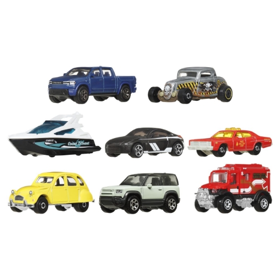 Imagine Matchbox set 8 mașinuțe metalice exclusiv Ford Coupe Zamac 1933 scara 1 la 64
