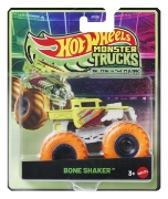 Imagine Hot Wheels Monster Truck Glow in the Dark mașinuța Bone Shaker cu roți portocalii, scară 1 la 64