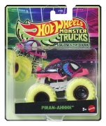Imagine Hot Wheels Monster Truck Glow in the Dark mașinuța Piran-AHHHH cu roți verzi, scară 1 la 64