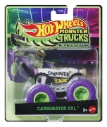 Imagine Hot Wheels Monster Truck Glow in the Dark mașinuța Carbonator XXL cu roți mov, scară 1 la 64