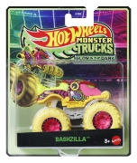 Imagine Hot Wheels Monster Truck Glow in the Dark mașinuța Bashzilla, scară 1 la 64