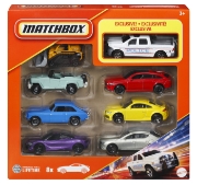 Imagine Matchbox set 8 mașinuțe metalice exclusiv camioneta poliției scara 1 la 64