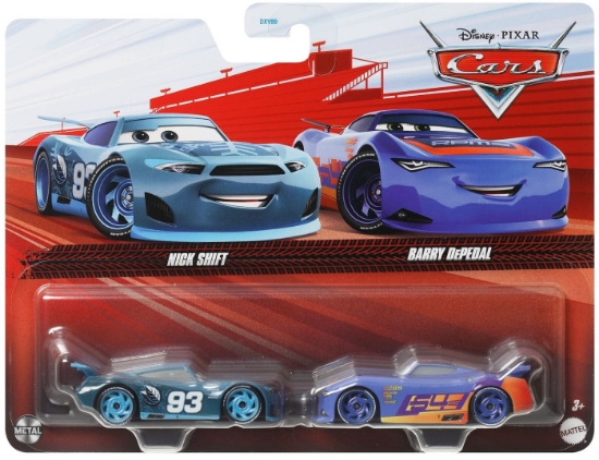 Imagine CARS3 set 2 mașinuțe metalice Nick Shift și Barry Depedal