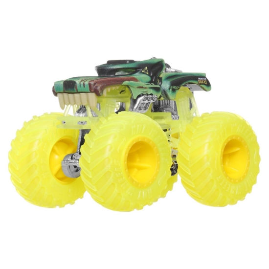 Imagine Hot Wheels Monster Truck și mașinuța metalică Hotweiler
