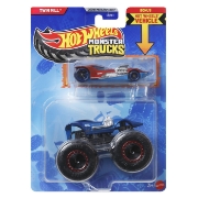 Imagine Hot Wheels Monster Truck și mașinuța metalică Twin Mill