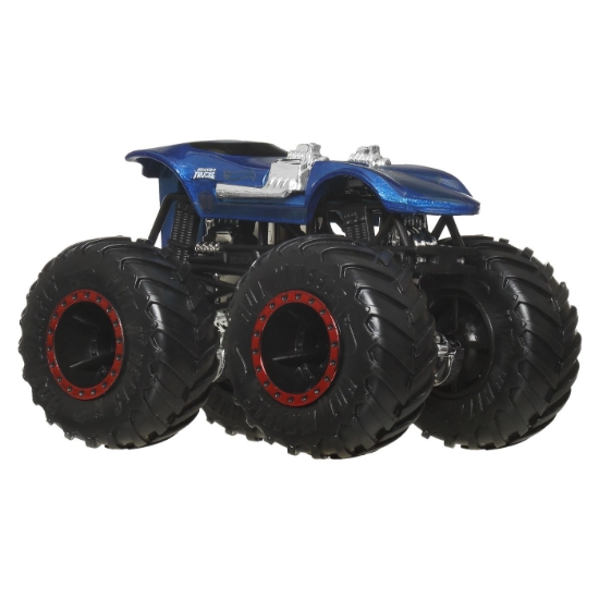 Imagine Hot Wheels Monster Truck și mașinuța metalică Twin Mill