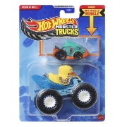 Imagine Hot Wheels Monster Truck și mașinuța metalică Duck N Roll