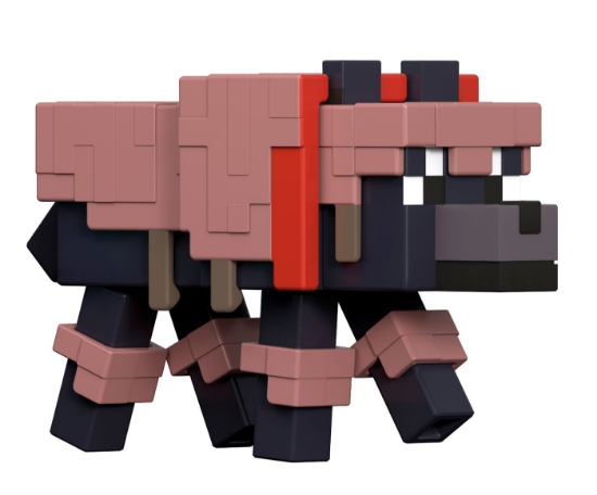 Imagine MINECRAFT CRAFT A BLOCK FIGURINA TAMED WOLF 8CM