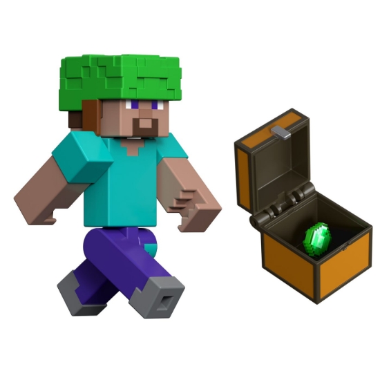 Imagine MINECRAFT CRAFT A BLOCK FIGURINA STEVE 8CM
