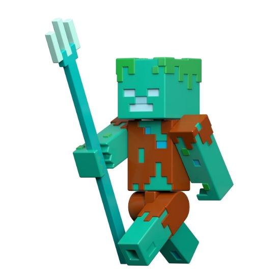 Imagine MINECRAFT CRAFT A BLOCK FIGURINA DROWNED 8CM
