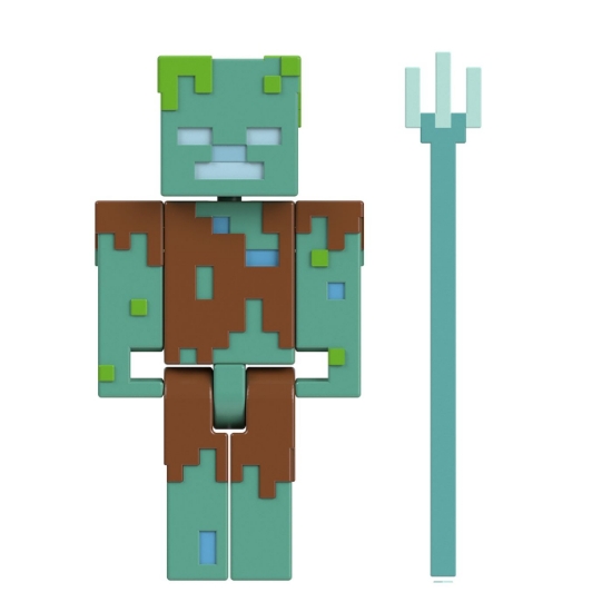 Imagine MINECRAFT CRAFT A BLOCK FIGURINA DROWNED 8CM