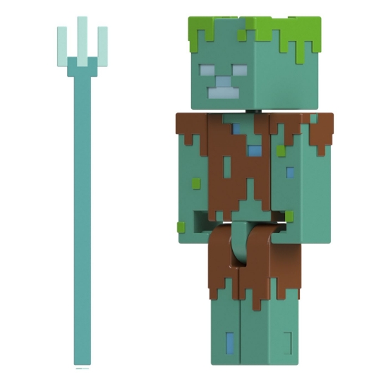 Imagine MINECRAFT CRAFT A BLOCK FIGURINA DROWNED 8CM