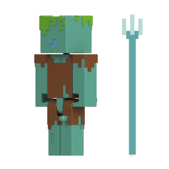 Imagine MINECRAFT CRAFT A BLOCK FIGURINA DROWNED 8CM