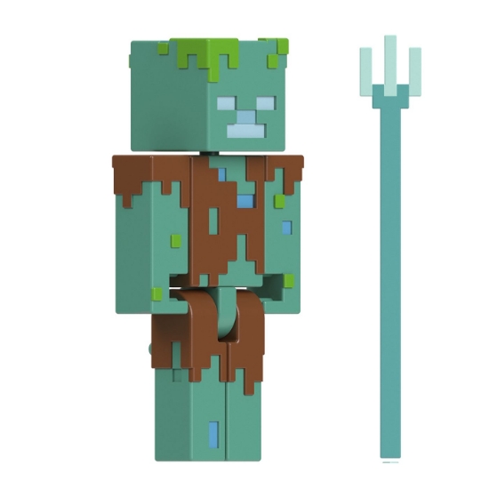 Imagine MINECRAFT CRAFT A BLOCK FIGURINA DROWNED 8CM