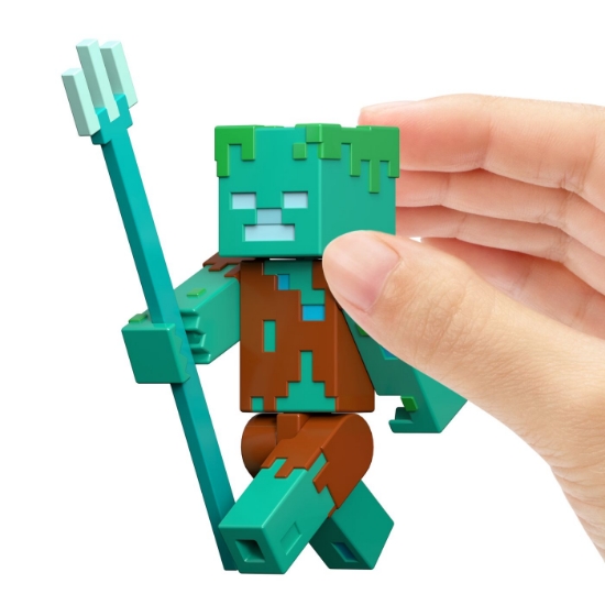 Imagine MINECRAFT CRAFT A BLOCK FIGURINA DROWNED 8CM
