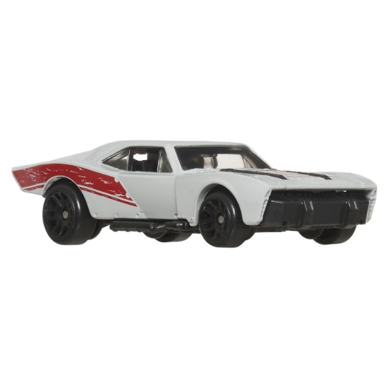 Imagine Hot Wheels mașină metalică tematică Batman Batmobile alb scara 1 la 64