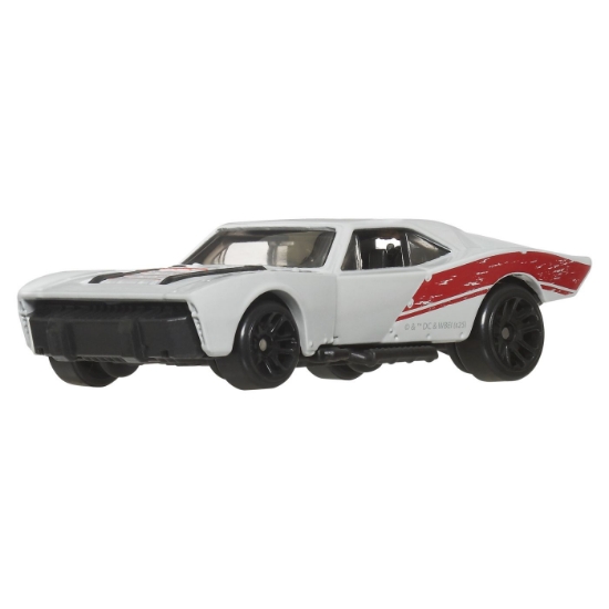 Imagine Hot Wheels mașină metalică tematică Batman Batmobile alb scara 1 la 64