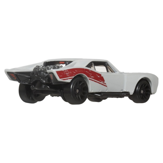 Imagine Hot Wheels mașină metalică tematică Batman Batmobile alb scara 1 la 64