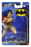 Imagine Hot Wheels mașină metalică tematică Batman Muscle Tone scara 1 la 64