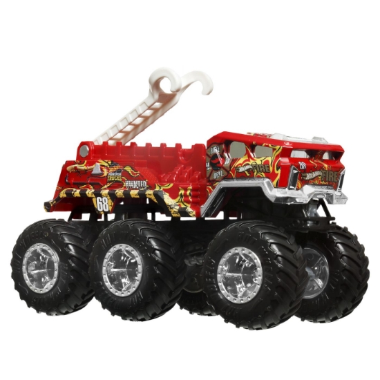 Imagine Hot Wheels Monster Truck Big Rigs mașinuța metalică cu 6 roți 5 Alarm, scară 1 la 64