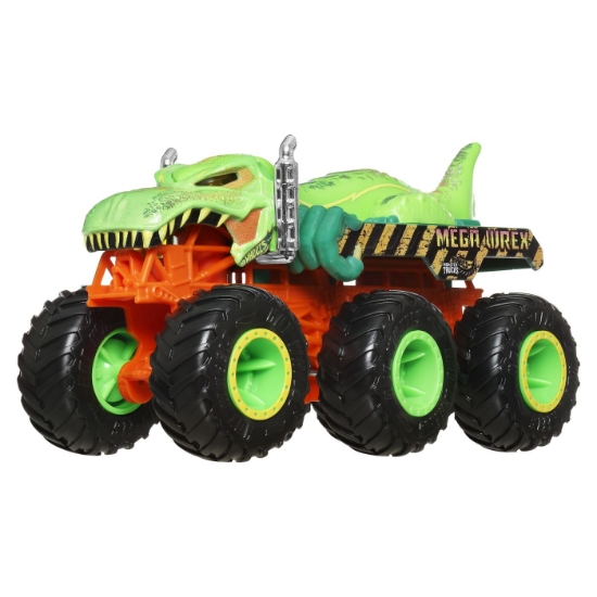Imagine Hot Wheels Monster Truck Big Rigs mașinuța metalică cu 6 roți Mega-Wrex, scară 1 la 64