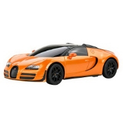 Imagine MASINA CU TELECOMANDA BUGATTI GRAND SPORT VITESSE PORTOCALIU CU SCARA 1 LA 24