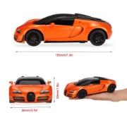 Imagine MASINA CU TELECOMANDA BUGATTI GRAND SPORT VITESSE PORTOCALIU CU SCARA 1 LA 24