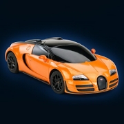 Imagine MASINA CU TELECOMANDA BUGATTI GRAND SPORT VITESSE PORTOCALIU CU SCARA 1 LA 24