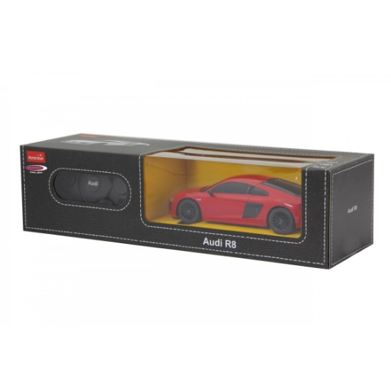 Imagine MASINA CU TELECOMANDA AUDI R8 ROSU CU SCARA 1 LA 24