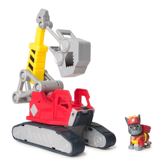 Imagine PATRULA CATELUSILOR RUBBLE SI ECHIPA SET VEHICUL EXCAVATOR SI FIGURINA CHARGER