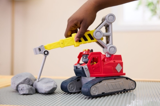 Imagine PATRULA CATELUSILOR RUBBLE SI ECHIPA SET VEHICUL EXCAVATOR SI FIGURINA CHARGER