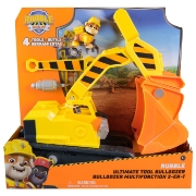 Imagine PATRULA CATELUSILOR RUBBLE SI ECHIPA VEHICUL BULDOZER MULTIFUNCTIONAL 2 IN 1